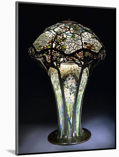 A 'Cobweb' Leaded Glass Table Lamp by Tiffany Studios, C.1906-null-Mounted Giclee Print