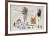 A Cockchafer, Beetle, Woodlice and Other Insects, with a Sprig of Auricula, Early 1650S-Jan van Kessel-Framed Giclee Print