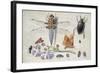 A Cockchafer, Beetle, Woodlice and Other Insects, with a Sprig of Auricula, Early 1650S-Jan van Kessel-Framed Giclee Print
