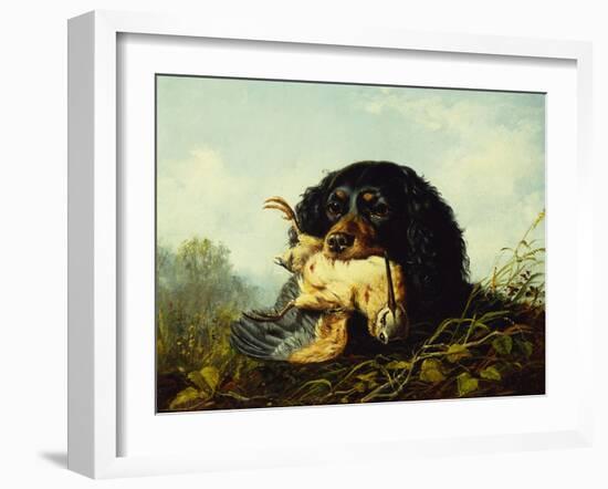 A Cocker Spaniel with a Woodcock-Arthur Fitzwilliam Tait-Framed Giclee Print