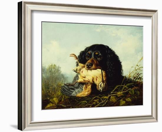 A Cocker Spaniel with a Woodcock-Arthur Fitzwilliam Tait-Framed Giclee Print