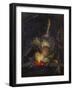 A Cockerel, a Partridge, Powder Horns, a Kingfisher and Song-Birds Hanging in a Niche, with a…-Abraham Mignon-Framed Giclee Print