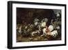 A Cockfight with other Poultry in a Farmyard-Frans Snyders-Framed Giclee Print