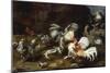 A Cockfight with other Poultry in a Farmyard-Frans Snyders-Mounted Giclee Print