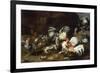 A Cockfight with other Poultry in a Farmyard-Frans Snyders-Framed Giclee Print