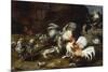 A Cockfight with other Poultry in a Farmyard-Frans Snyders-Mounted Giclee Print