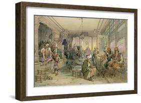 A Coffee House, Constantinople, 1854-Amadeo Preziosi-Framed Giclee Print