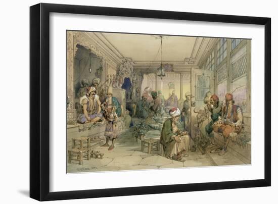 A Coffee House, Constantinople, 1854-Amadeo Preziosi-Framed Giclee Print