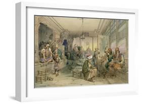 A Coffee House, Constantinople, 1854-Amadeo Preziosi-Framed Giclee Print