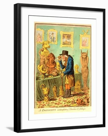 A Cognocenti Contemplating Ye Beauties of Ye Antique-null-Framed Giclee Print