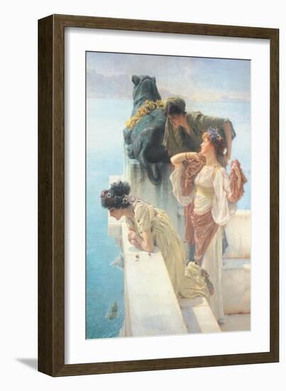 A Coign of Vantage-Sir Lawrence Alma-Tadema-Framed Art Print