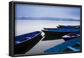 A Cold Front Brings a Low-Lying Fog Above Phewa Lake Next to Pokhara, Nepal-Sergio Ballivian-Framed Photographic Print