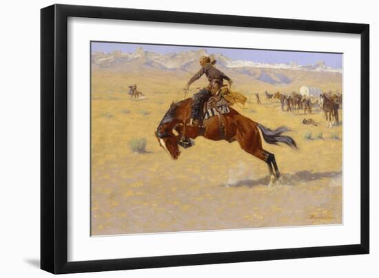 A Cold Morning on the Range, c.1904-Frederic Sackrider Remington-Framed Giclee Print