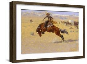 A Cold Morning on the Range-Frederic Sackrider Remington-Framed Giclee Print