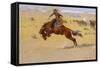 A Cold Morning on the Range-Frederic Sackrider Remington-Framed Stretched Canvas