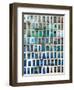 A Collage of Greek Doors, Classified by Colors Tonality and Presented in a White Border-Pinkcandy-Framed Photographic Print