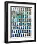 A Collage of Greek Doors, Classified by Colors Tonality and Presented in a White Border-Pinkcandy-Framed Photographic Print