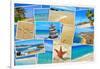 A Collage Of Some Pictures Of Different Beaches Of Spain-nito-Framed Art Print