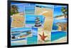 A Collage Of Some Pictures Of Different Beaches Of Spain-nito-Framed Art Print