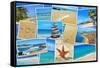 A Collage Of Some Pictures Of Different Beaches Of Spain-nito-Framed Stretched Canvas