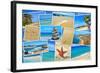 A Collage Of Some Pictures Of Different Beaches Of Spain-nito-Framed Art Print