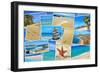 A Collage Of Some Pictures Of Different Beaches Of Spain-nito-Framed Premium Giclee Print