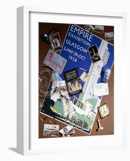 A Collection of Ephemera Related to the Empire Exhibition in Glasgow-null-Framed Giclee Print