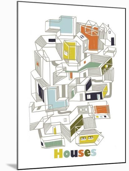 A Collection of Houses-Laure Girardin-Vissian-Mounted Giclee Print