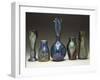 A Collection of Iridescent Glass Vases by Loetz-Adler & Sullivan-Framed Giclee Print