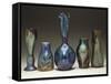 A Collection of Iridescent Glass Vases by Loetz-Adler & Sullivan-Framed Stretched Canvas