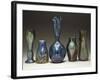 A Collection of Iridescent Glass Vases by Loetz-Adler & Sullivan-Framed Giclee Print