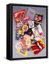 A Collection of Over Thirty Rolling Stones Souvenirs-null-Framed Stretched Canvas