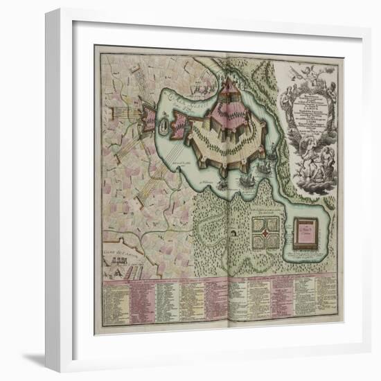 A Collection of Plans and Views of Towns in Various Parts of the World, France-J B Homann-Framed Giclee Print