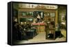 A Collector's Cabient with Abraham Ortelius and Justus Lipsius-Frans Francken the Younger-Framed Stretched Canvas