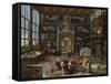 A Collector's Gallery. (Realised with Cornelis De Baellieur)-Frans Francken the Younger-Framed Stretched Canvas
