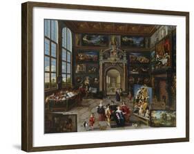 A Collector's Gallery. (Realised with Cornelis De Baellieur)-Frans Francken the Younger-Framed Giclee Print