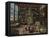 A Collector's Gallery. (Realised with Cornelis De Baellieur)-Frans Francken the Younger-Framed Stretched Canvas