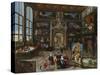 A Collector's Gallery. (Realised with Cornelis De Baellieur)-Frans Francken the Younger-Stretched Canvas