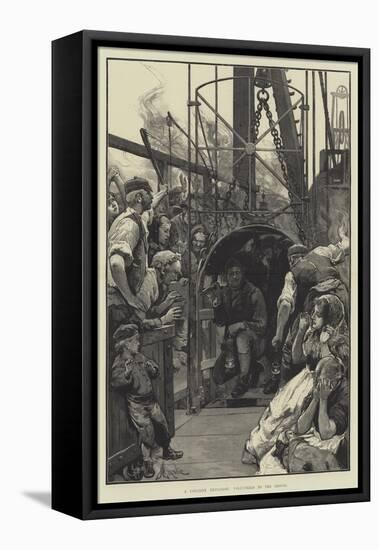 A Colliery Explosion, Volunteers to the Rescue-Alfred Edward Emslie-Framed Stretched Canvas