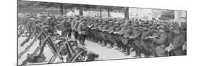 A Colonel Checking His Soldiers' Boots, Saint-Francois-Xavier, Paris, France, August 1914-null-Mounted Premium Giclee Print