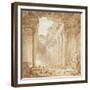 A Colonnade in Ruins, 1780-Hubert Robert-Framed Giclee Print