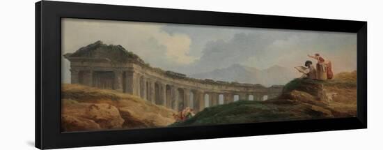 A Colonnade in Ruins-Hubert Robert-Framed Giclee Print