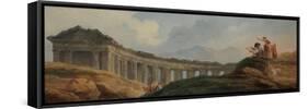 A Colonnade in Ruins-Hubert Robert-Framed Stretched Canvas