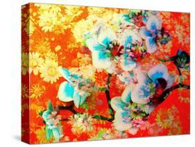 A Colorful Floral Montage-Alaya Gadeh-Stretched Canvas