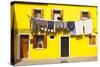 A Colorful House on Burano, Venice, Veneto, Italy, Europe-Julian Elliott-Stretched Canvas