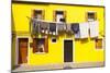 A Colorful House on Burano, Venice, Veneto, Italy, Europe-Julian Elliott-Mounted Photographic Print