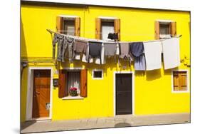 A Colorful House on Burano, Venice, Veneto, Italy, Europe-Julian Elliott-Mounted Photographic Print