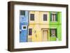 A Colorful Houses on Burano, Venice, Veneto, Italy, Europe-Julian Elliott-Framed Photographic Print