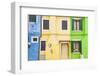 A Colorful Houses on Burano, Venice, Veneto, Italy, Europe-Julian Elliott-Framed Photographic Print