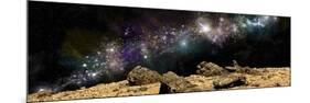 A Colorful Nebula Above a Rocky and Barren Alien World-Stocktrek Images-Mounted Premium Giclee Print